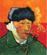 Vincent Van Gogh Self Portrait with Bandaged Ear and Pipe Sweden oil painting reproduction